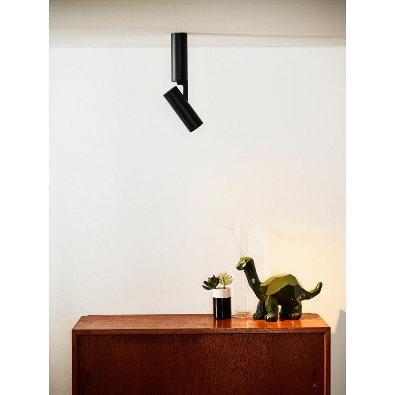 Plafon Greg LED czarny | Minimalistyczny reflektor sufitowy Lucide