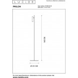Lampa podłogowa LED czarna Lucide Philon - Minimalistyczny Design