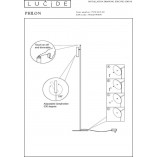 Lampa podłogowa LED czarna Lucide Philon - Minimalistyczny Design
