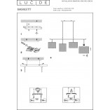 Lampa wisząca Baskett IV | Loftowa czarna lampa E27 | Lucide