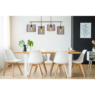 Lampa wisząca Baskett IV | Loftowa czarna lampa E27 | Lucide