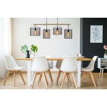Lampa wisząca Baskett IV | Loftowa czarna lampa E27 | Lucide