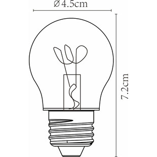 Lucide Globe 4.5 LED: Bursztynowa żarówka E27 | Stwórz wyjątkowy klimat