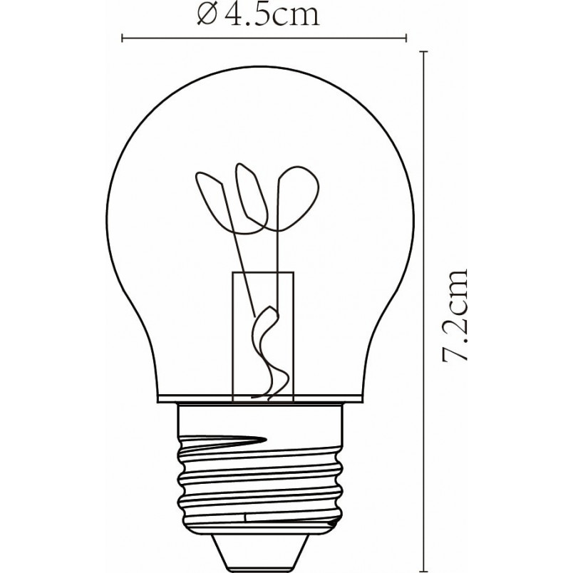 Lucide Globe 4.5 LED: Bursztynowa żarówka E27 | Stwórz wyjątkowy klimat