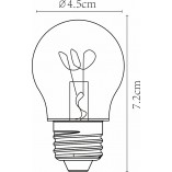 Lucide Globe 4.5 LED: Bursztynowa żarówka E27 | Stwórz wyjątkowy klimat