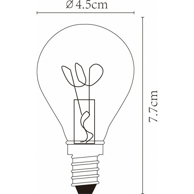 Żarówka LED Globe Lucide | Bursztynowa, Ściemnialna E14