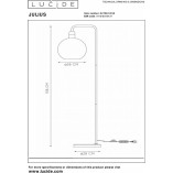 Lampa podłogowa Julius - Lucide | Szkło dymione, marmur