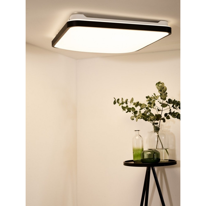 Plafon LED czarny kwadrat Lucide Polaris 54cm - Odkryj elegancję!