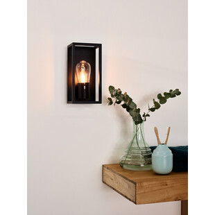 Kinkiet Ogrodowy Carlyn Czarny | Lucide - Lampa E14