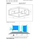 Plafon Ogrodowy Carlyn 25cm Czarny - Lucide | Nowoczesne Oświetlenie