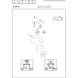 Reflektor sufitowy LED Lucide Xyrus - Biały | Sklep z lampami