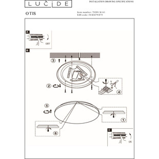 Plafon sufitowy LED Otis 26cm biały | Lucide