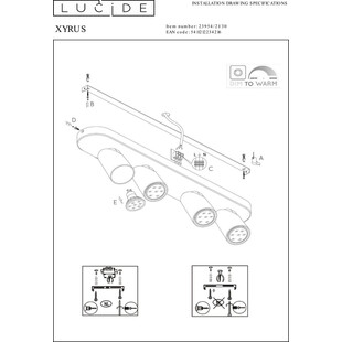 Reflektor sufitowy Xyrus IV LED czarny | Lucide