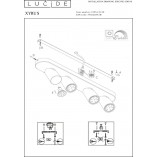 Reflektor sufitowy Xyrus IV LED czarny | Lucide