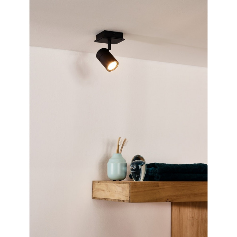Reflektor sufitowy czarny Lennert | Lucide - Sklep Lamp