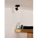 Reflektor sufitowy czarny Lennert | Lucide - Sklep Lamp