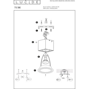 Lampa Spot Tube Czarna Lucide | Nowoczesny Design