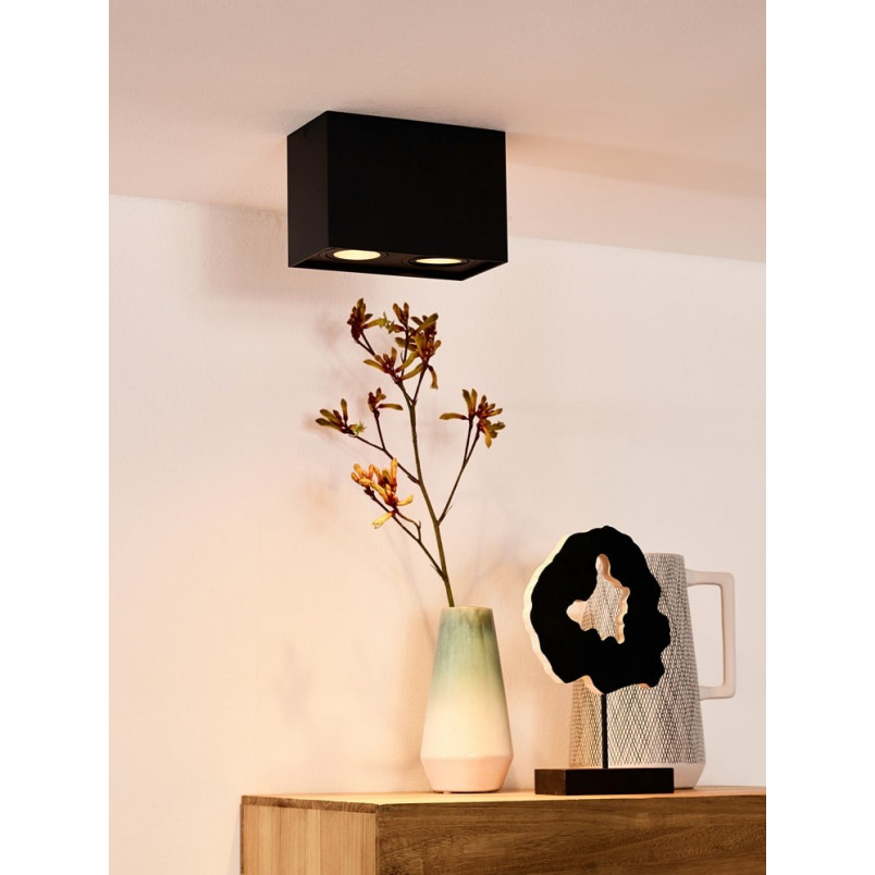 Lampa Spot Podwójna Tube Czarna Lucide | Sklep z Lampami