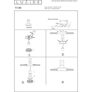 Lampa spot Tube czarna Lucide - Nowoczesne oświetlenie
