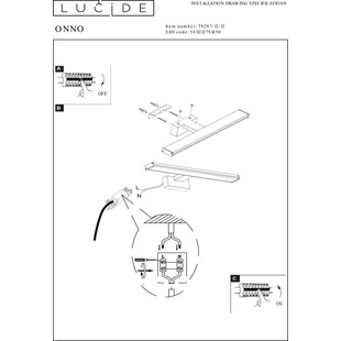 Kinkiet Łazienkowy LED Lucide Onno 60cm - Chrom