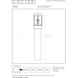 Lampa Ogrodowa Stojąca Lori 80cm Czarna - Lucide | Sklep z Oświetleniem