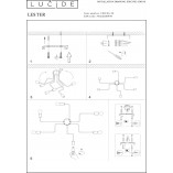 Lampa sufitowa loft Lester VI czarna | Lucide - 100cm