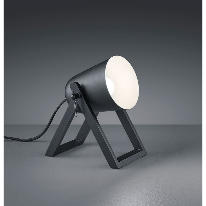 Lampa stołowa industrialna Marc czarna - Reality | Loftowa