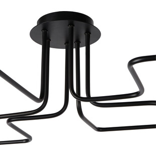 Lampa sufitowa loft Lester VI czarna | Lucide - 100cm