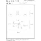 Lampa sufitowa loft Lester VIII 150cm czarna | Lucide