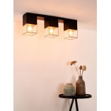 Plafon Loft Czarny/Złoty Rixt III 54cm - Lucide | Kup Teraz!