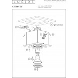 Lampa spot podtynkowa Chimney Square czarna | Lucide