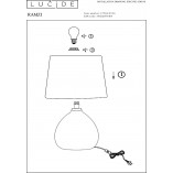 Lampa stołowa betonowa szara Lucide Ramzi | Sklep z lampami