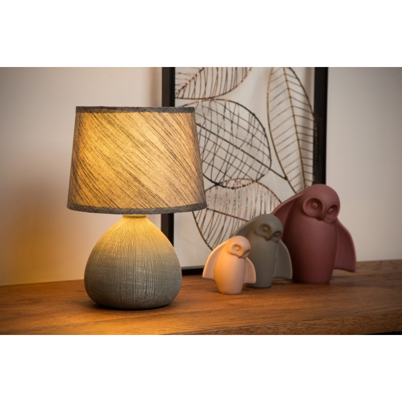 Lampa stołowa betonowa szara Lucide Ramzi | Sklep z lampami