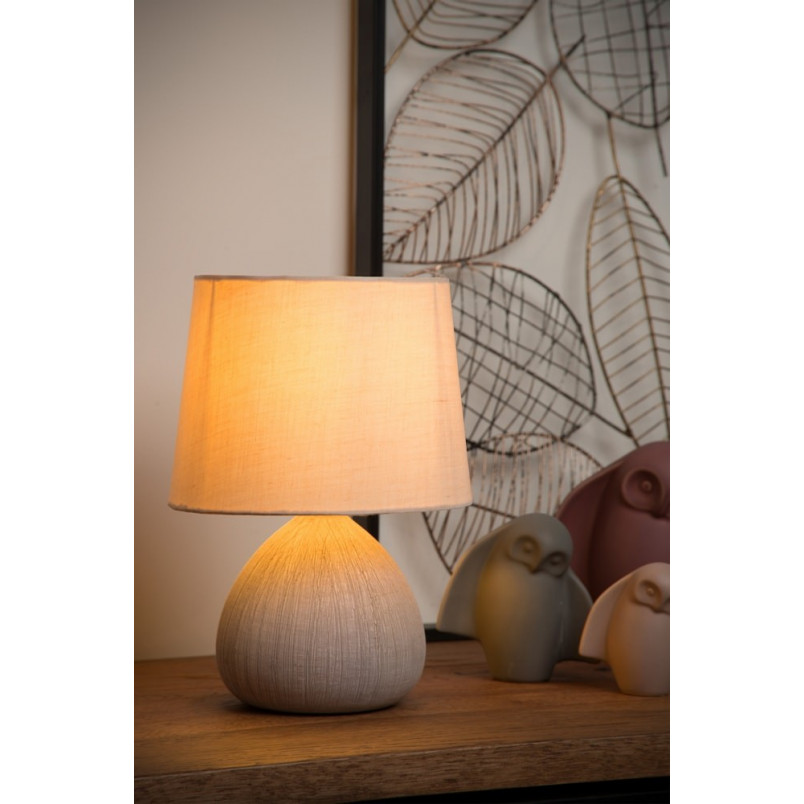 Lampa stołowa betonowa Ramzi kremowa | Lucide - Kup online