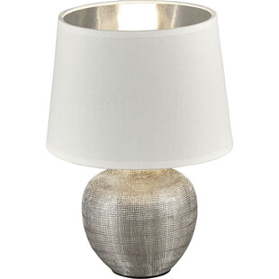 Lampa Luxor 18: Nowoczesna lampa ceramiczna biało-srebrna | Reality