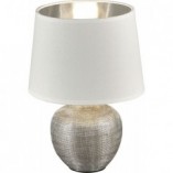 Lampa Luxor 18: Nowoczesna lampa ceramiczna biało-srebrna | Reality