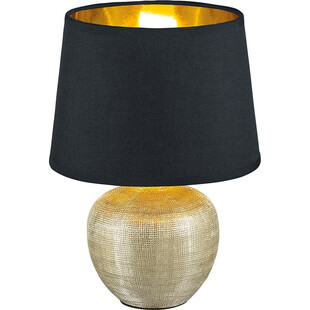 Lampa stołowa glamour czarno-złota Luxor | Reality