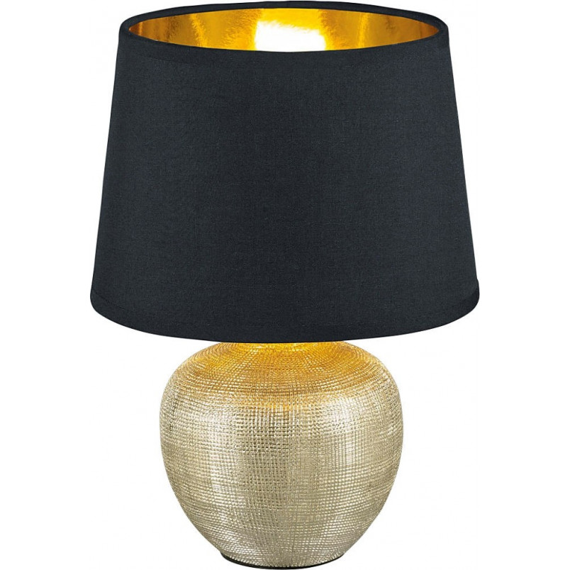 Lampa stołowa glamour czarno-złota Luxor | Reality