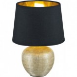 Lampa stołowa glamour czarno-złota Luxor | Reality