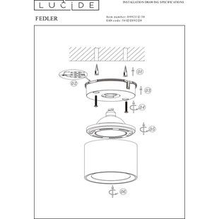 Lampa Spot LED Fedler Round | Czarna | Lucide