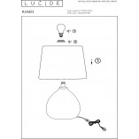 Lampa stołowa betonowa Ramzi | Brązowa | Lucide