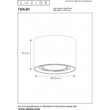 Lampa Spot LED Fedler Round | Biała, 12cm - Lucide