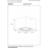 Lampa Spot LED Fedler Square | Czarna, 12cm | Lucide