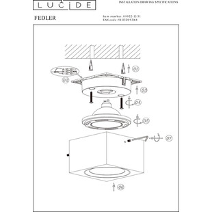 Lampa Spot LED Fedler Square - Eleganckie oświetlenie Lucide