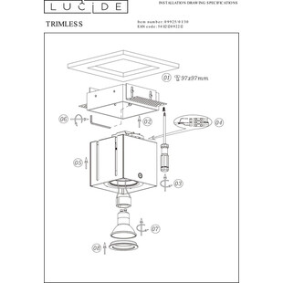 Oprawa podtynkowa Trimless czarna Lucide | Downlight GU10