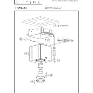 Oprawa podtynkowa Trimless biała Lucide | Downlight GU10