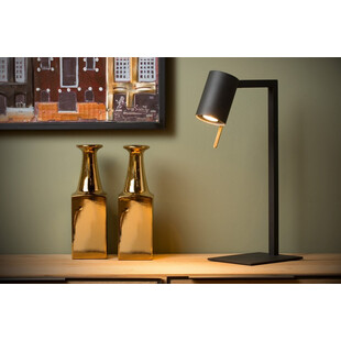 Lampa biurkowa minimalistyczna Lesley czarna | Lucide
