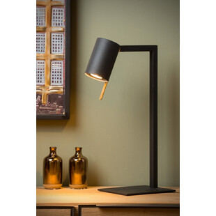 Lampa biurkowa minimalistyczna Lesley czarna | Lucide