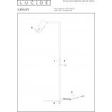 Lampa podłogowa minimalistyczna czarna | Lucide Lesley