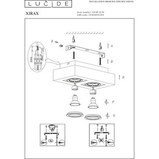 Plafon Lucide Xirax: Nowoczesny, Czarny, LED - Kup Online